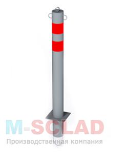 Съемный парковочный столбик ППС-3 (для установки в асфальт, грунт с пластиной под анкерные болты)